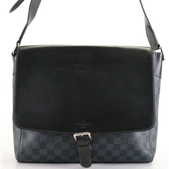 Authentic Louis Vuitton Newport Messenger Bag‎ MM in Damier Cobalt Coated Canvas - Picture 1 of 11